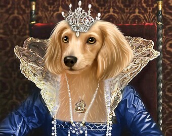 Retrato real personalizado de mascota - Estilo renacentista majestuoso, regalo único para recordar a tu mascota