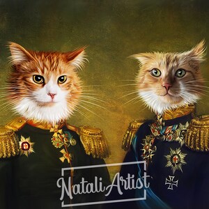 Custom Pet Portrait - Royal Renaissance Regal Cat Painting - Mothers Day - King Queen Prince Princess