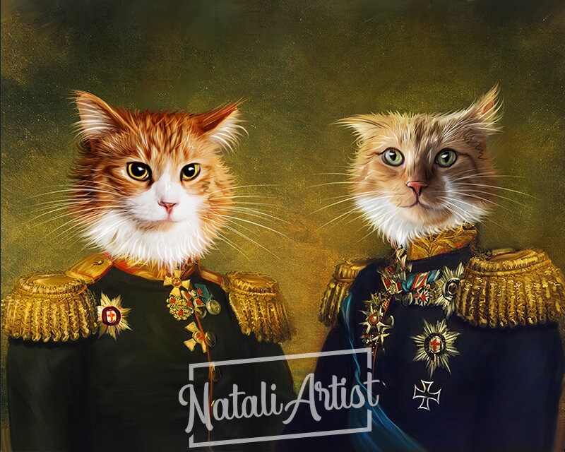 Custom Pet Portraits Royal Pet Portrait Renaissance Pet Etsy