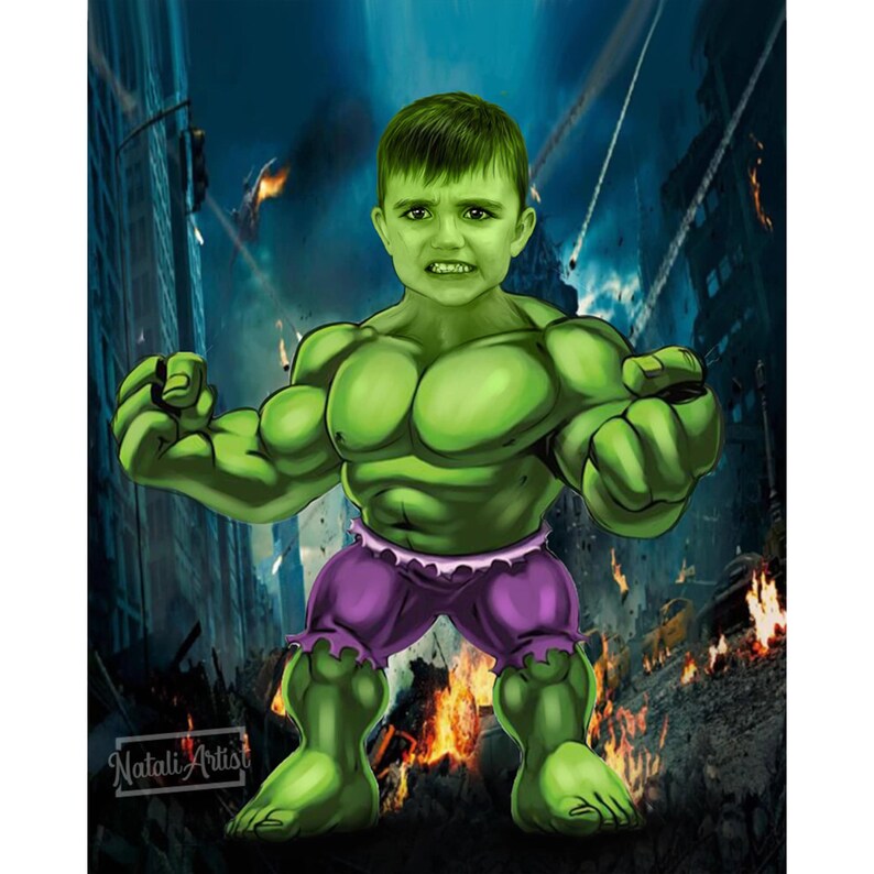 Custom Iron Man Child Portrait – Superhero Wall Art from Photo image 5