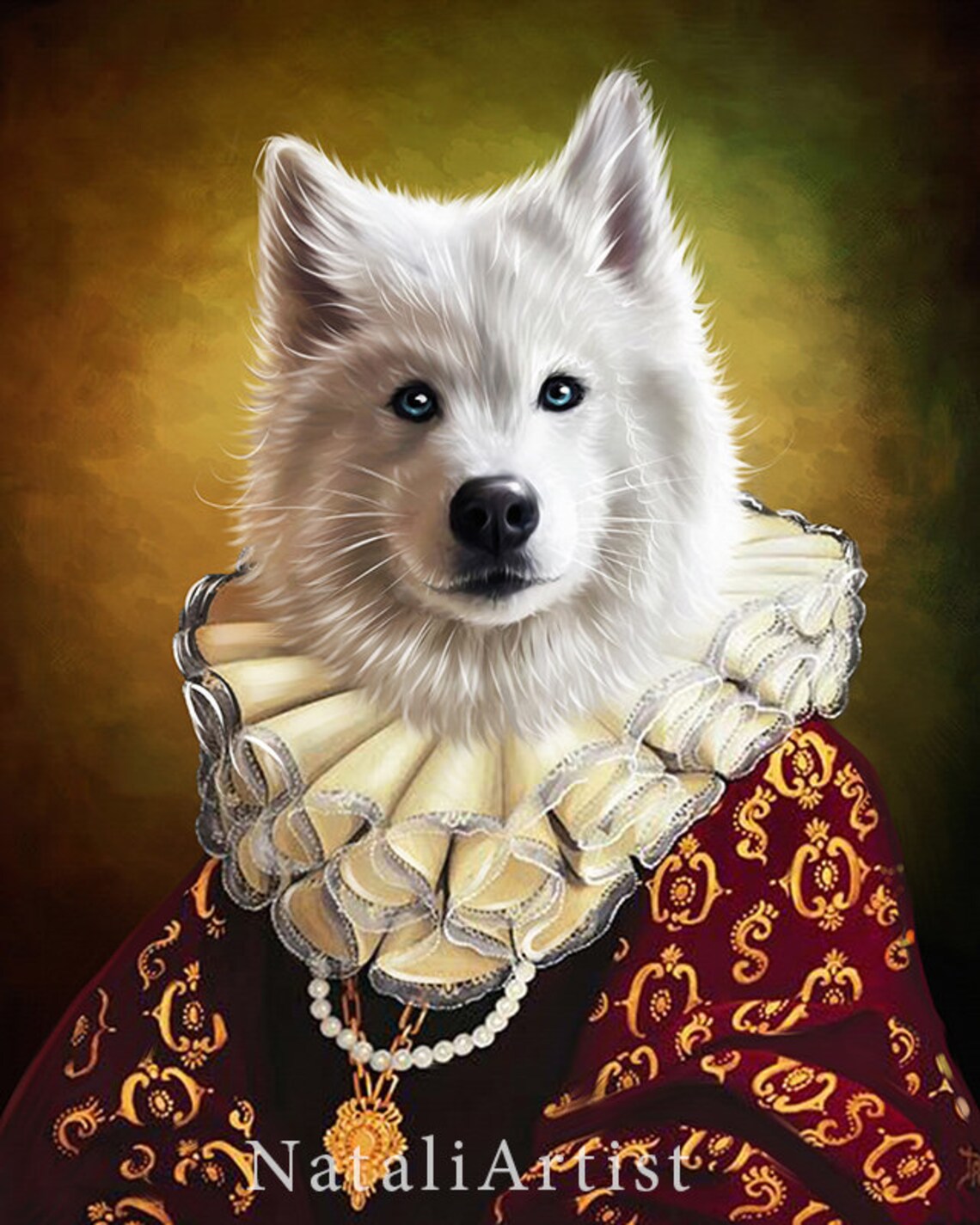 King Pet Portrait Custom Pet Portrait Pet Portraits Royal Etsy
