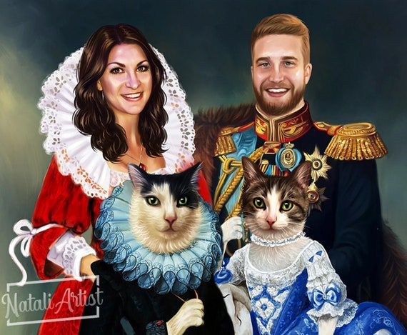 Custom Royal Portrait from Photo, Renaissance Portrait, Historical Portrait, Royal Portrait, Human Portrait, Custom Men Women Portrait