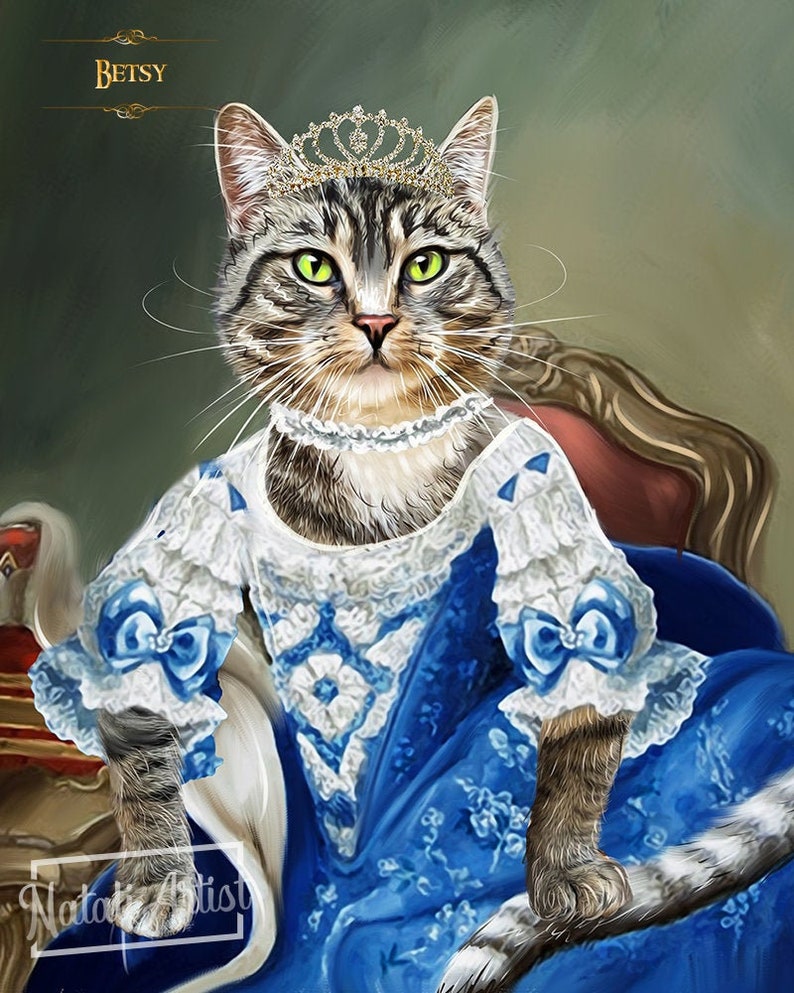 Cat любовник подарок пользовательские Pet портрет 1 - изображение.