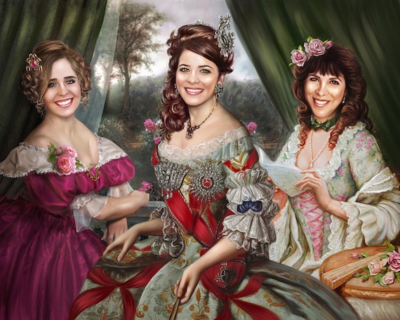 Personalized Renaissance Portrait | Custom Royal Family Portrait (Digital or Print)