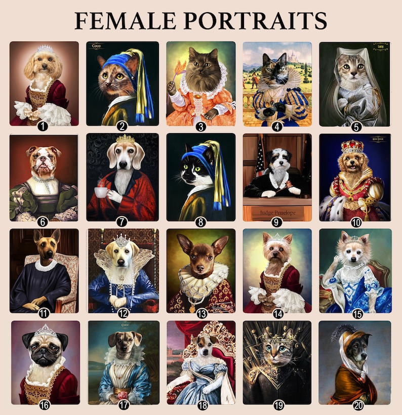 Custom Renaissance Pet Portrait - Royal King or Queen Canvas Art - Etsy