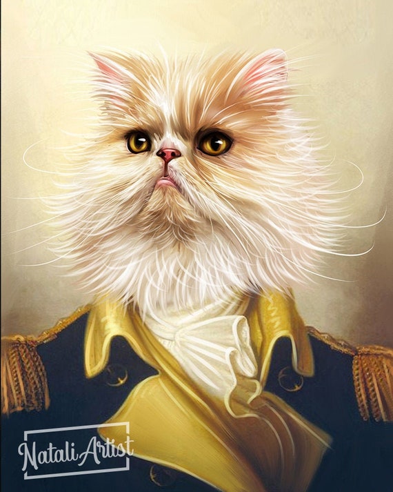 Cat Lover Gift Cat Memorial Custom Cat Portrait Animal Etsy Hong Kong