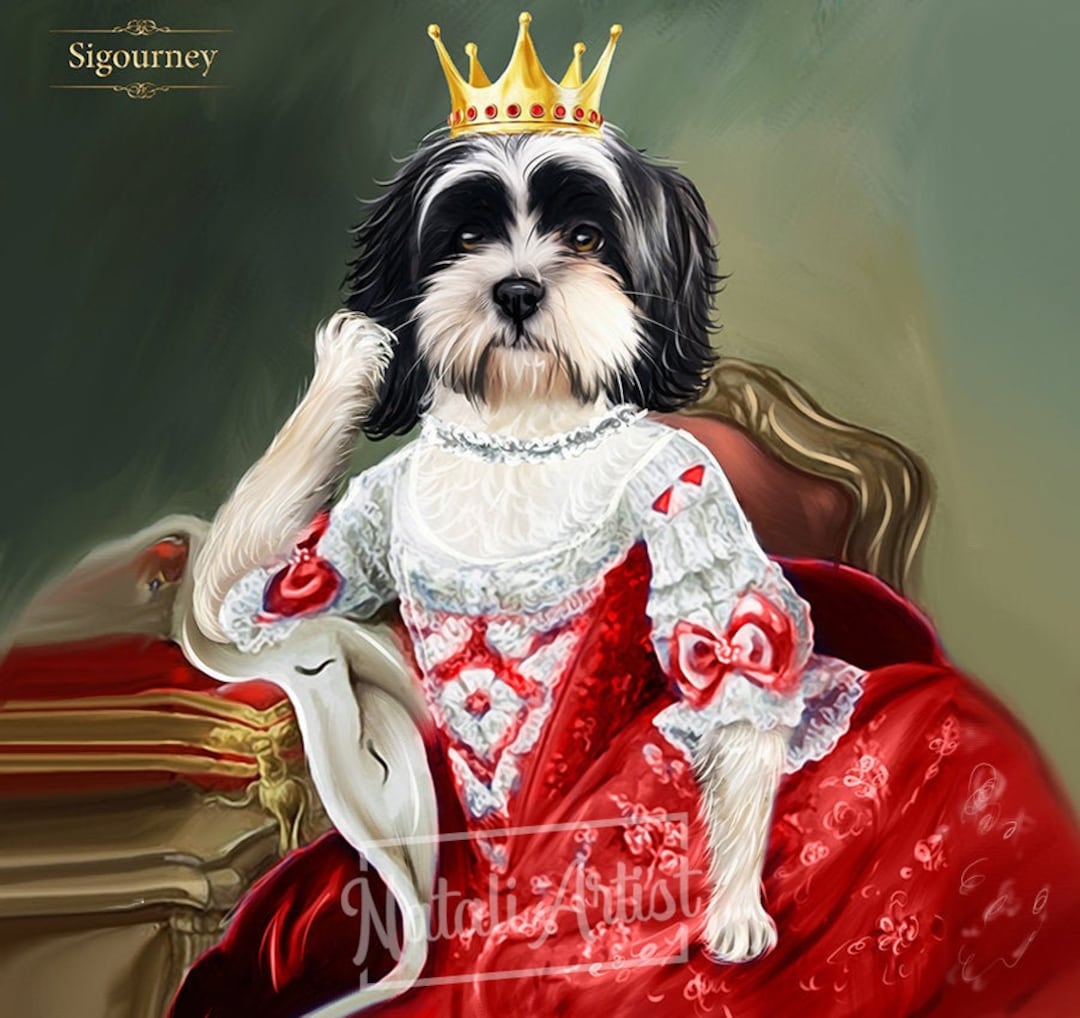 Royal Pet Portrait Regal Dog Portrait Custom Pet Portrait Etsy