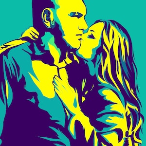 Custom Pop Art Portrait, Vibrant Personalized Digital Art, Unique Wall Decor, Perfect Pop Art Gift for Birthday or Home