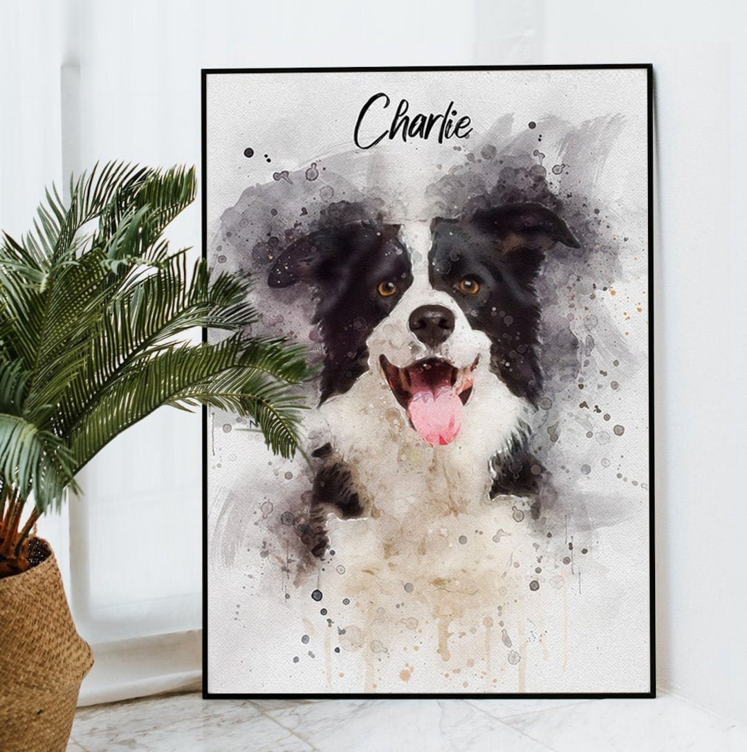 Custom Watercolor Pet Portrait - Dog or Cat Memorial Art - Etsy Canada
