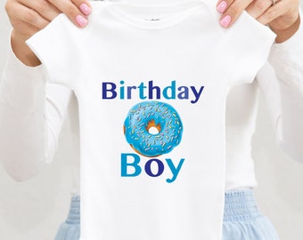 Donut Birthday Boy Shirt Toddler, Baby Boy Onesie® Sweet One Birthday Outfit, Infant Cake Smash Outfit Boy, Donut Theme Birthday Shirt Kids