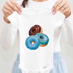 Donuts Baby Onesie® Kids Toddler Shirt, Donut Baby Clothes, Newborn Baby Outfit, Food Infant Bodysuit, Baby Shower Gift, Baby Announcement