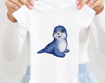 Seal Baby Onesie® Sea Animal Baby Clothes, Kids Seal Shirt, Under the Sea Baby Shower Gift, Seal Baby Outfit, Ocean Baby Gift Infant Clothes