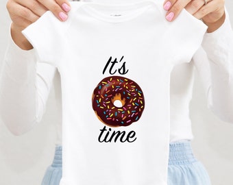 Donut Onesies® Toddler Shirt, Donuts Baby Clothes, Funny Baby Onesies, It’s Donut Time Newborn Baby Outfit, Baby Shower Gift, Kids Birthday