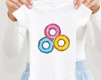 Donut Baby Onesie® Kids Toddler Shirt, Newborn Outfit, Baby Shower Gift, Cute Baby Clothes, Food Infant Bodysuit, Donut Theme Birthday Shirt