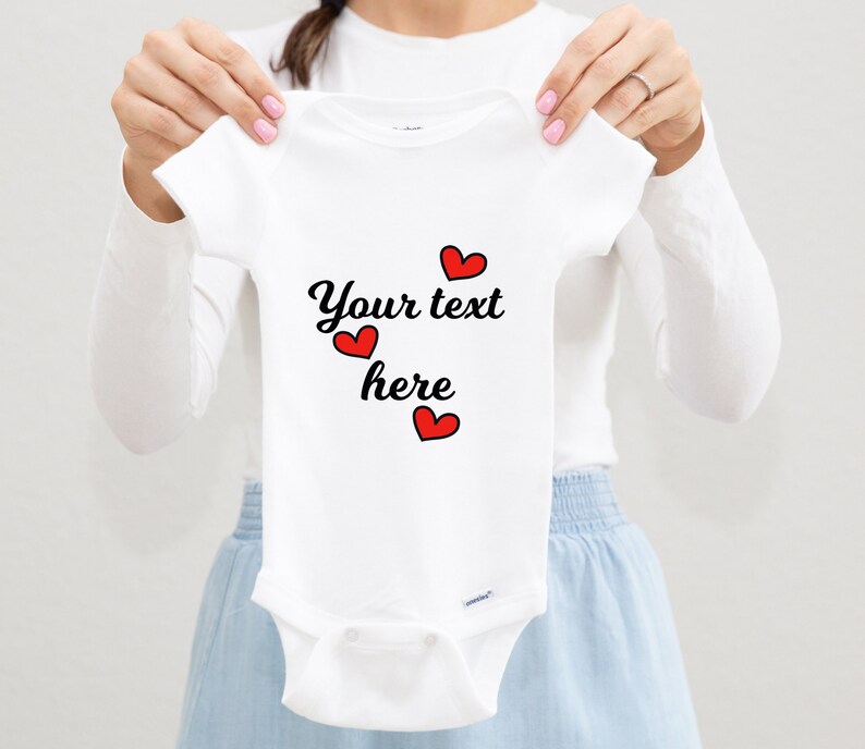 Personalized Baby Girl Onesies® Custom Text Toddler Shirt, Customized Baby Clothes Newborn Girl Coming Home Outfit Custom Infant Outfit Gift image 3