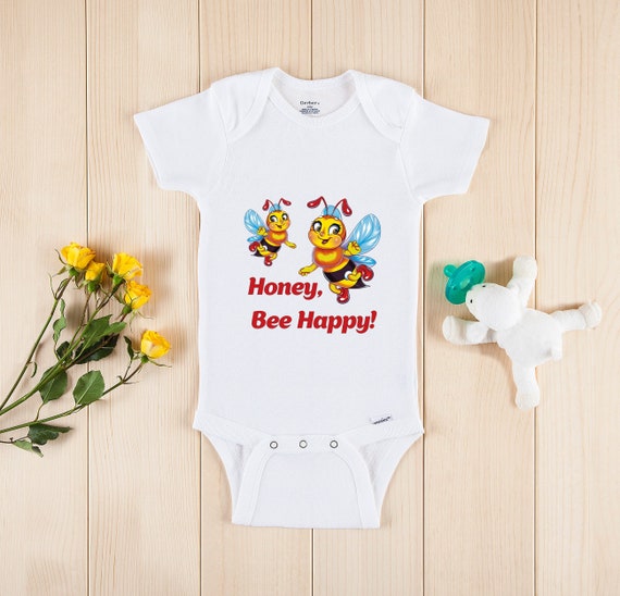 PERSONALISED BUMBLE BEE BABY VEST BABYGROW CLOTHING SHOWER GIFTS BOY GIRL HONEY