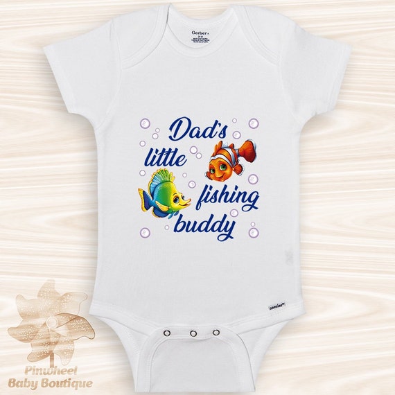 daddy's little fishing buddy onesie