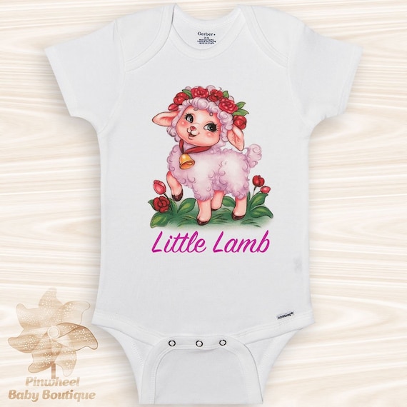 lamb onesie baby