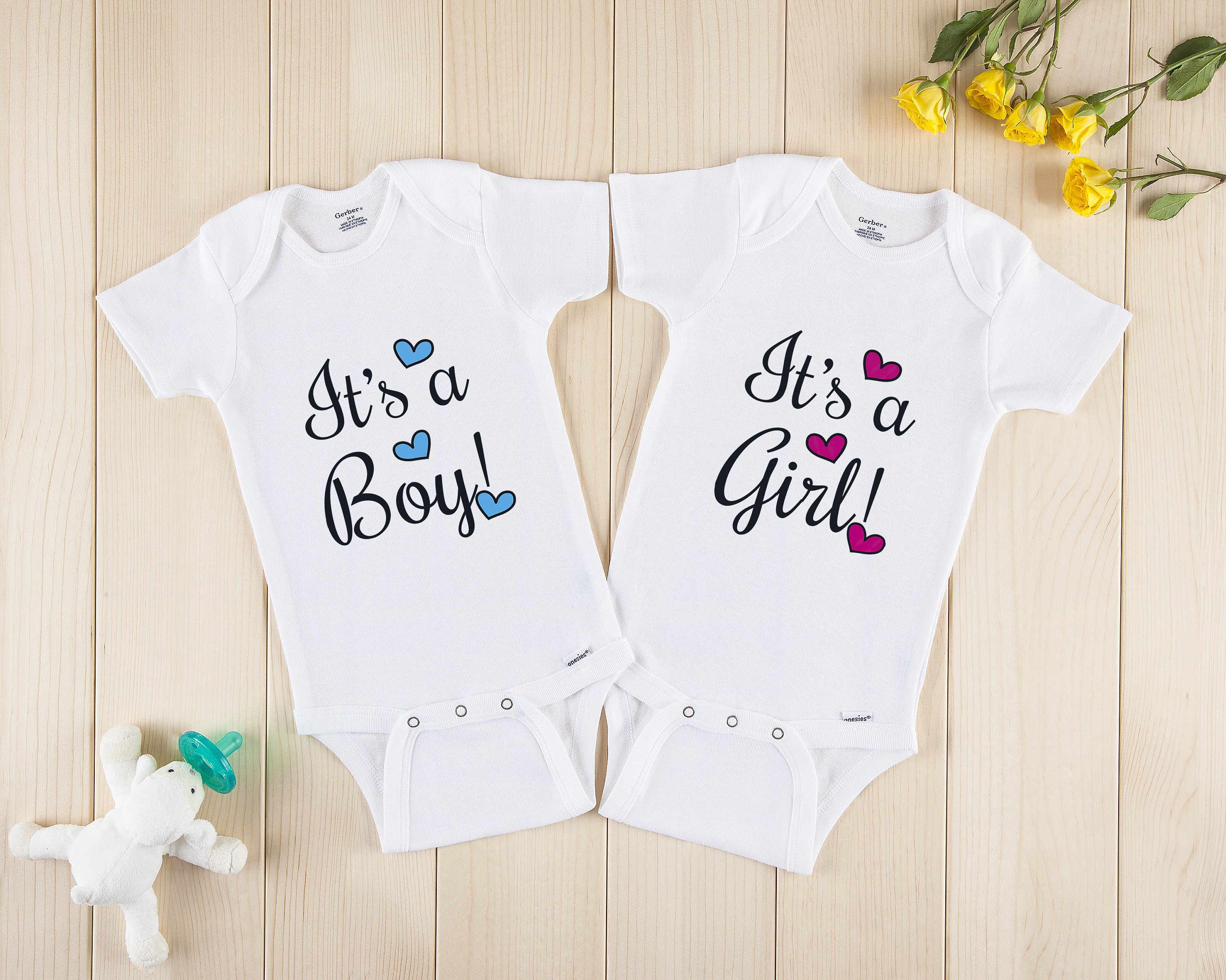 Twin Onesies It s a Boy It s a Girl Gender Reveal Etsy UK