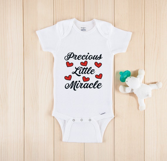 Precious Little Miracle Embroidered Baby Vest Gift Rainbow Unisex