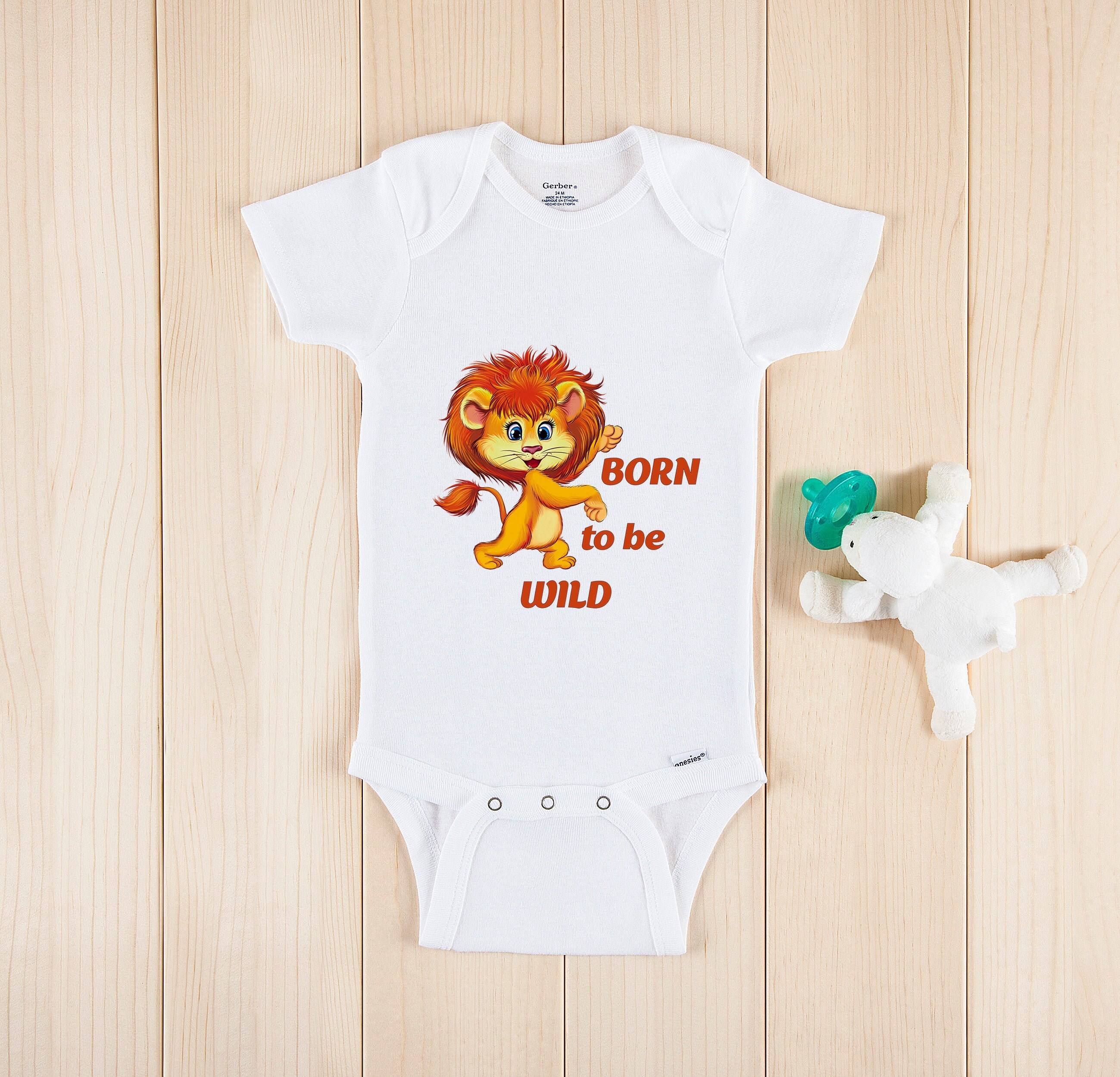 Lion Onesie® Cute Baby Clothes Born to be Wild Lion Shirt Etsy