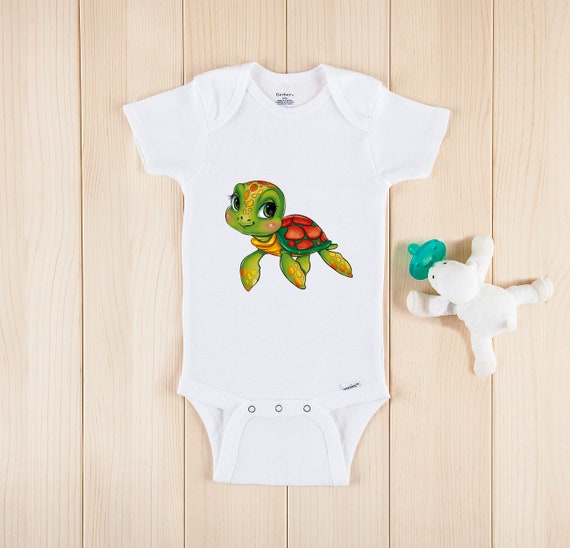 turtle onesie baby