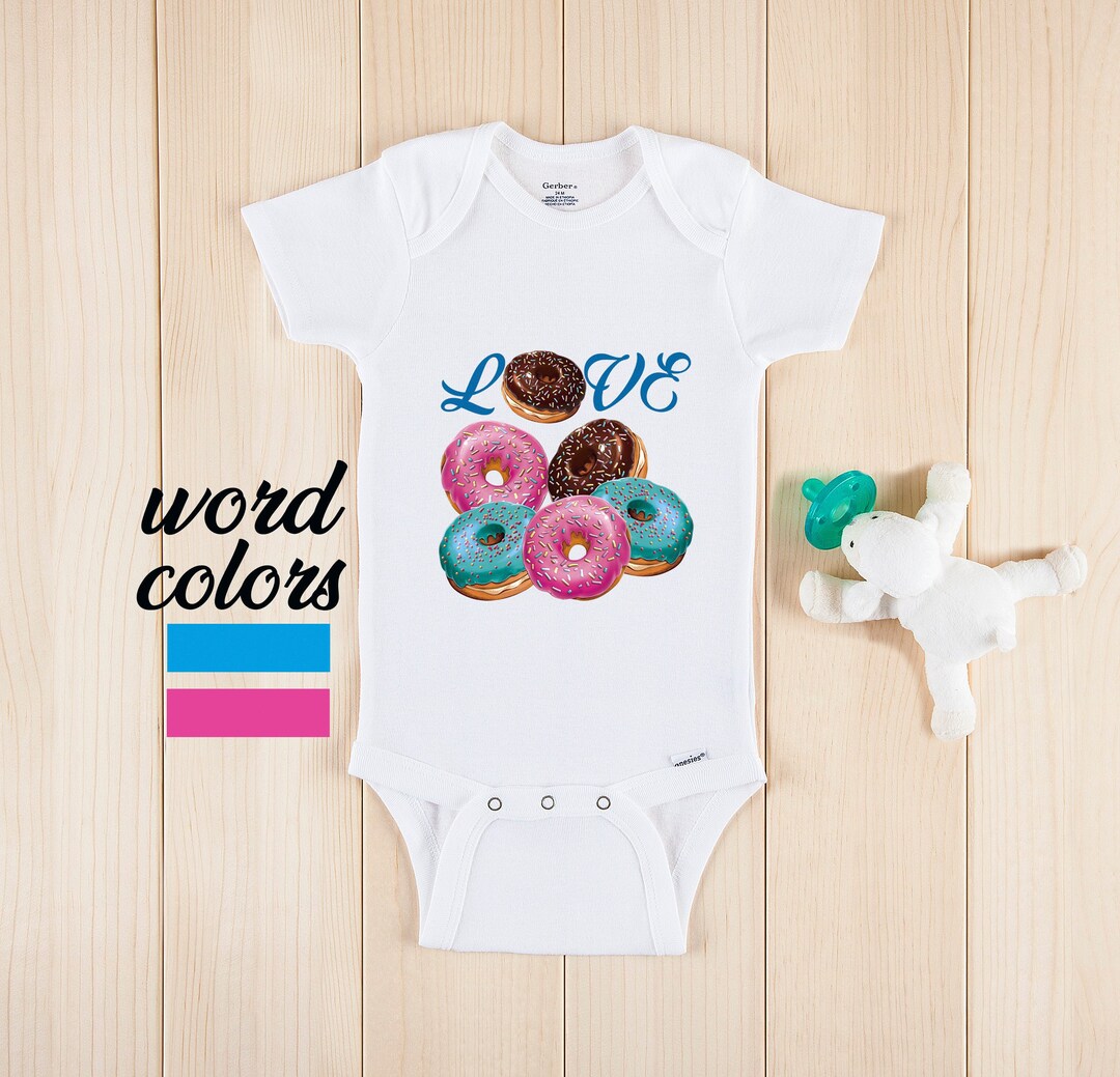 Donuts Onesie® Donut Baby Clothes Love Onesie Donut Baby Etsy