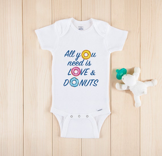 Embroidered I Donut Care Onesie\u00ae-Embroidered Hipster Baby Clothes-Funny Baby Bodysuit