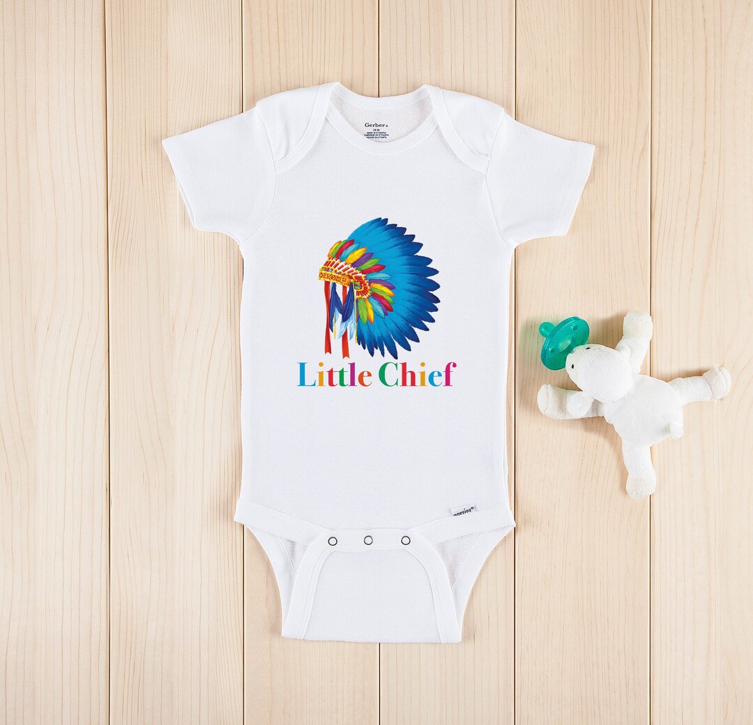 Indian Chief Headdress Baby Onesie® Indian Baby Clothes Etsy