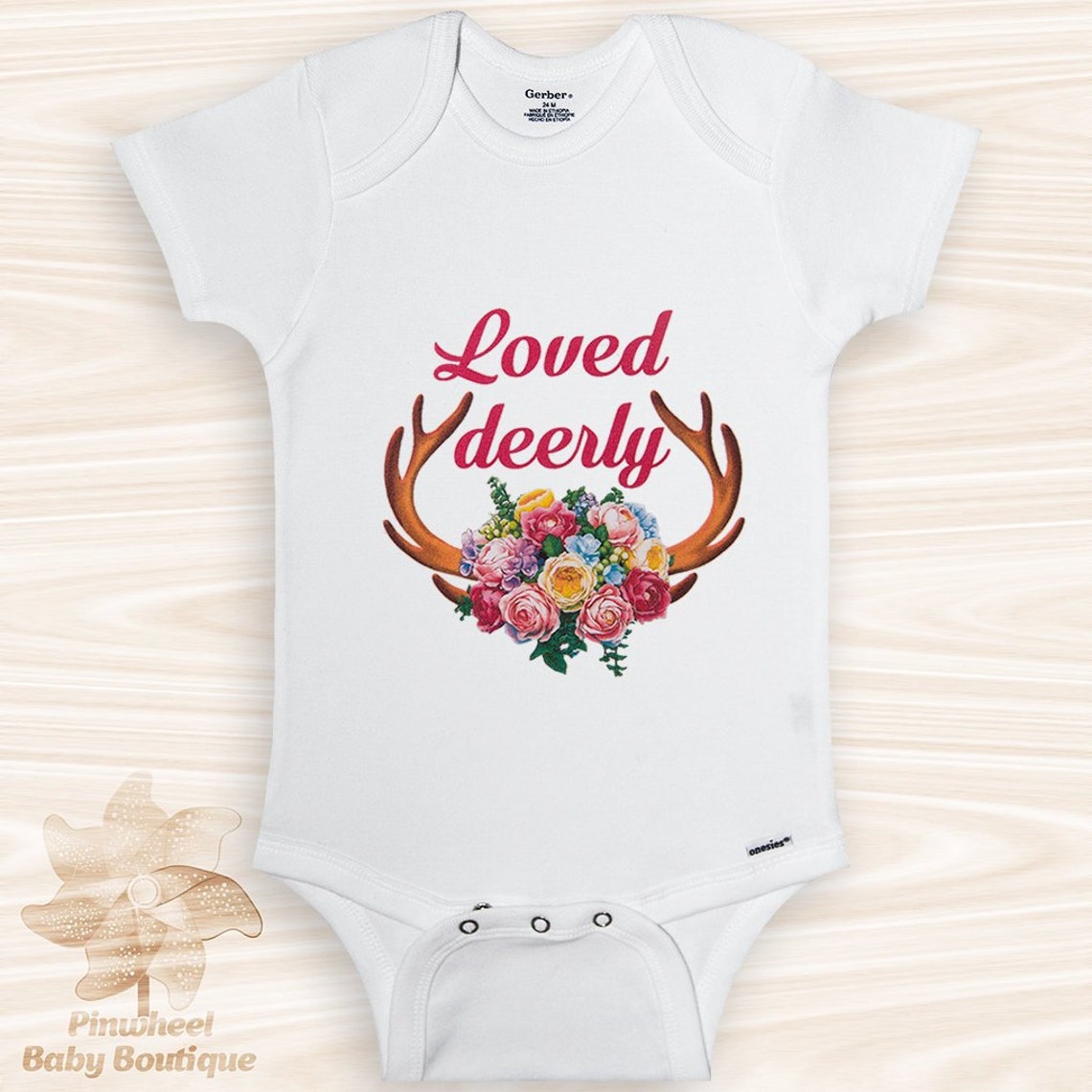 Deer Onesie® Deer Baby Girl Clothes Deerly Loved Baby Onesie Etsy