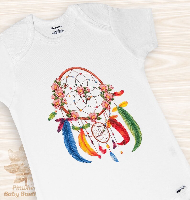 Dreamcatcher Onesie Baby Shower Gift Boho Baby Girl Clothes Dream Catcher Onesie\u00ae Cute Onesie Dream Catcher Shirt Baby Girl Onesie