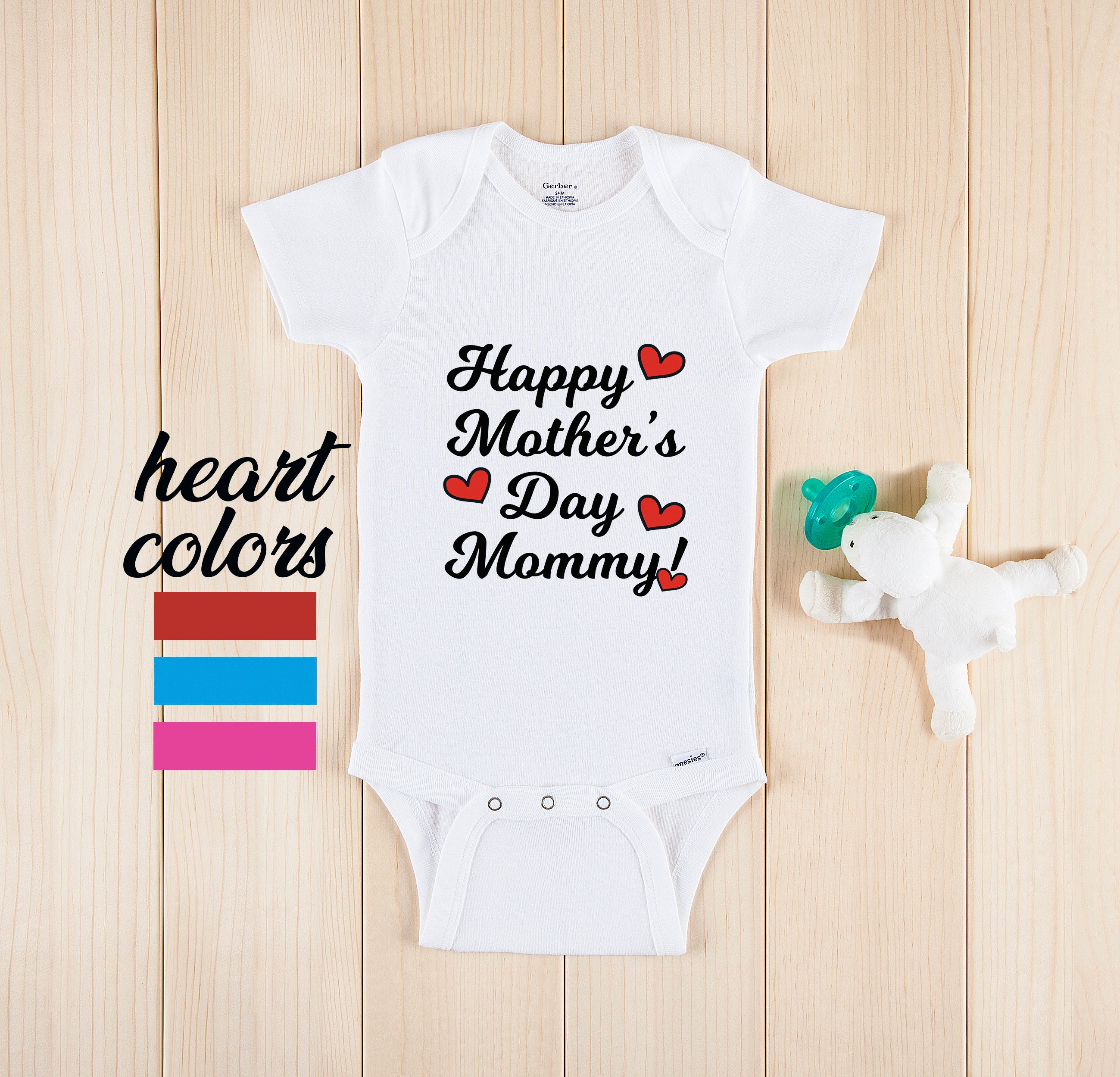 Happy Mothers Day Onesie Mothers Day Baby Outfit Our First Etsy