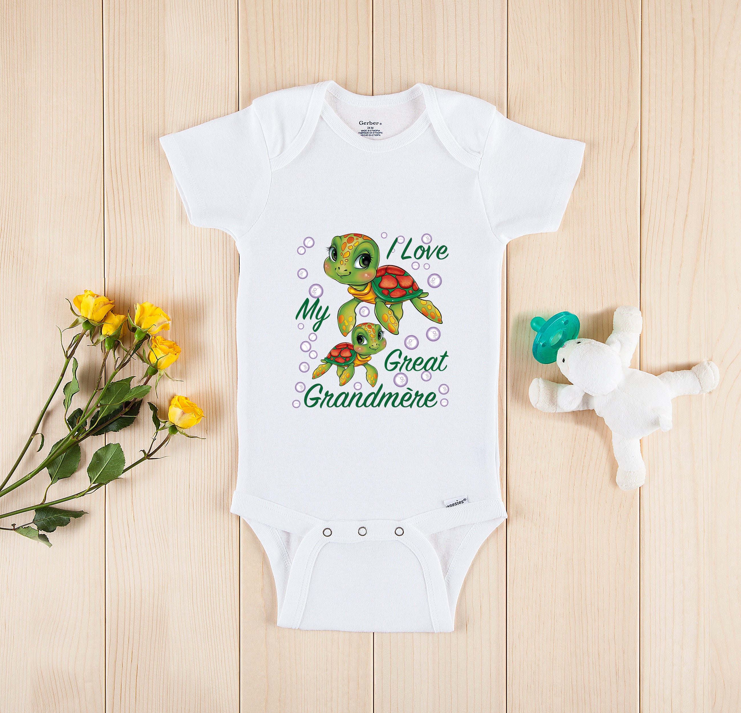 French Onesie® I Love My Grandmere Grandma Onesie Sea Turtle Etsy