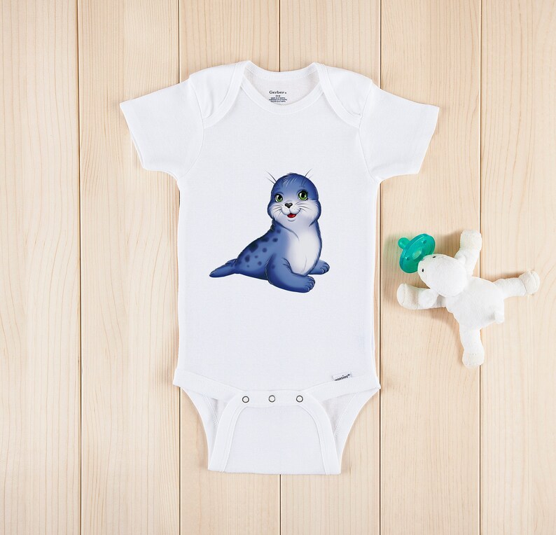 Seal Onesie® Cute Baby Clothes Sea Animal Onesie Seal Shirt Etsy