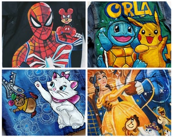 Hand painted artwork for kids Jackets