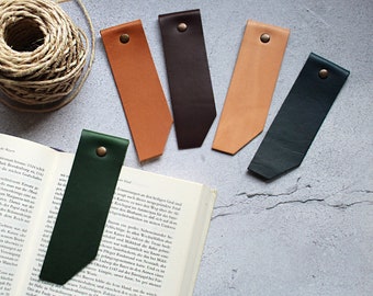 Marcapáginas de cuero con grabado, piel de vacuno, ratones de biblioteca, lectura, libros, escuela, material de oficina, regalo para lectores, 100% hecho a mano, personalizado