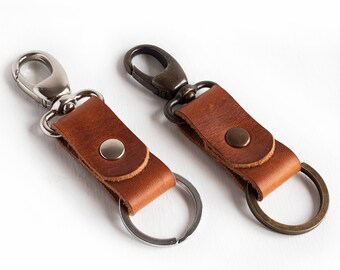 Montreit Leather Keychain Holder for Men and Women with Carabiner Clip