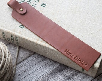 Personalized Leather Bookmark - Bespoke Bookmark Recycled Leather  lovers gift Readers gift Unique Gift Gift for him,Gift for her handmade