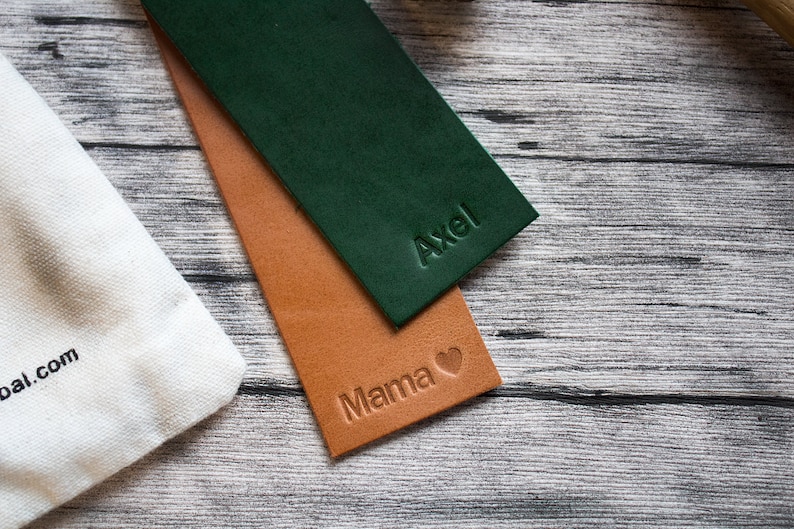 Personalized Leather Bookmark Bespoke Bookmark Recycled Leather lovers gift Readers gift Unique Gift Gift for him,Gift for her handmade afbeelding 2