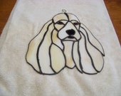 Cocker Spaniel stained glass suncatcher