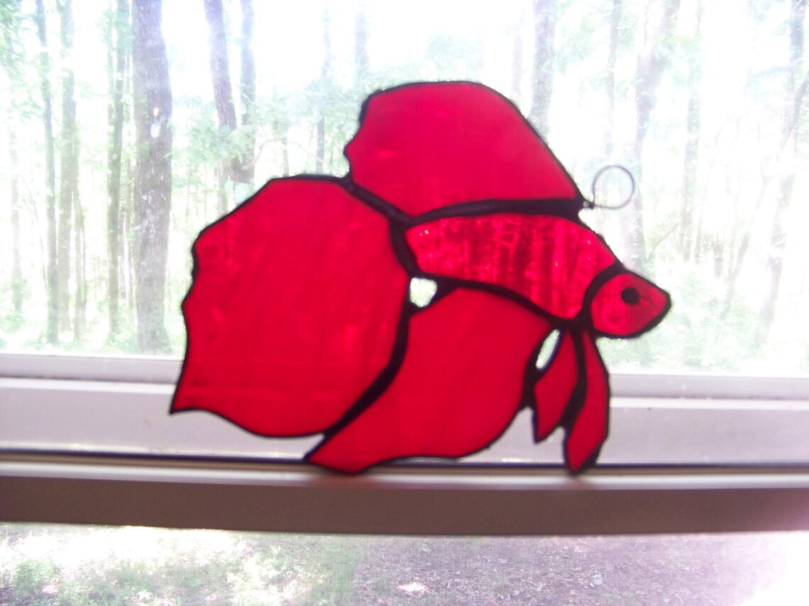 Stained Glass Betta Fish Etsy