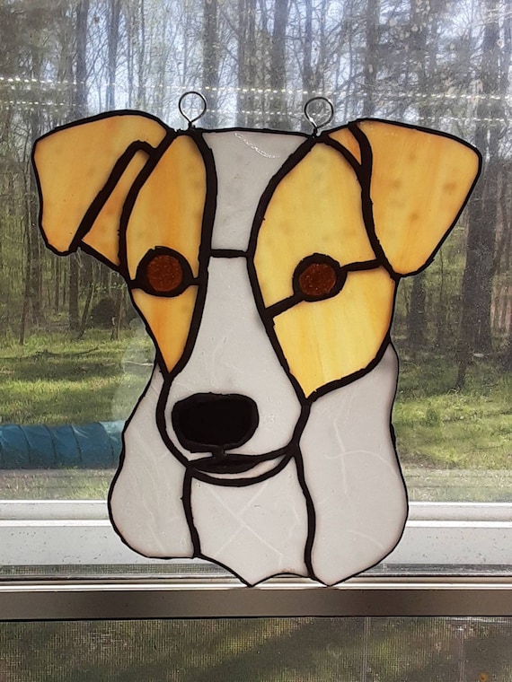 Jack Russell Terrier Stained Glass Dog Suncatcher 257 Suncatchers Art