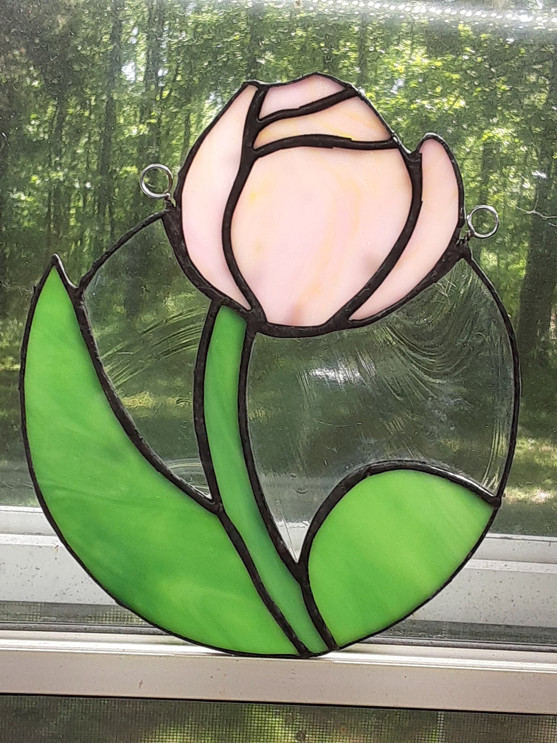 Stained Glass Tulip Suncatcher Etsy