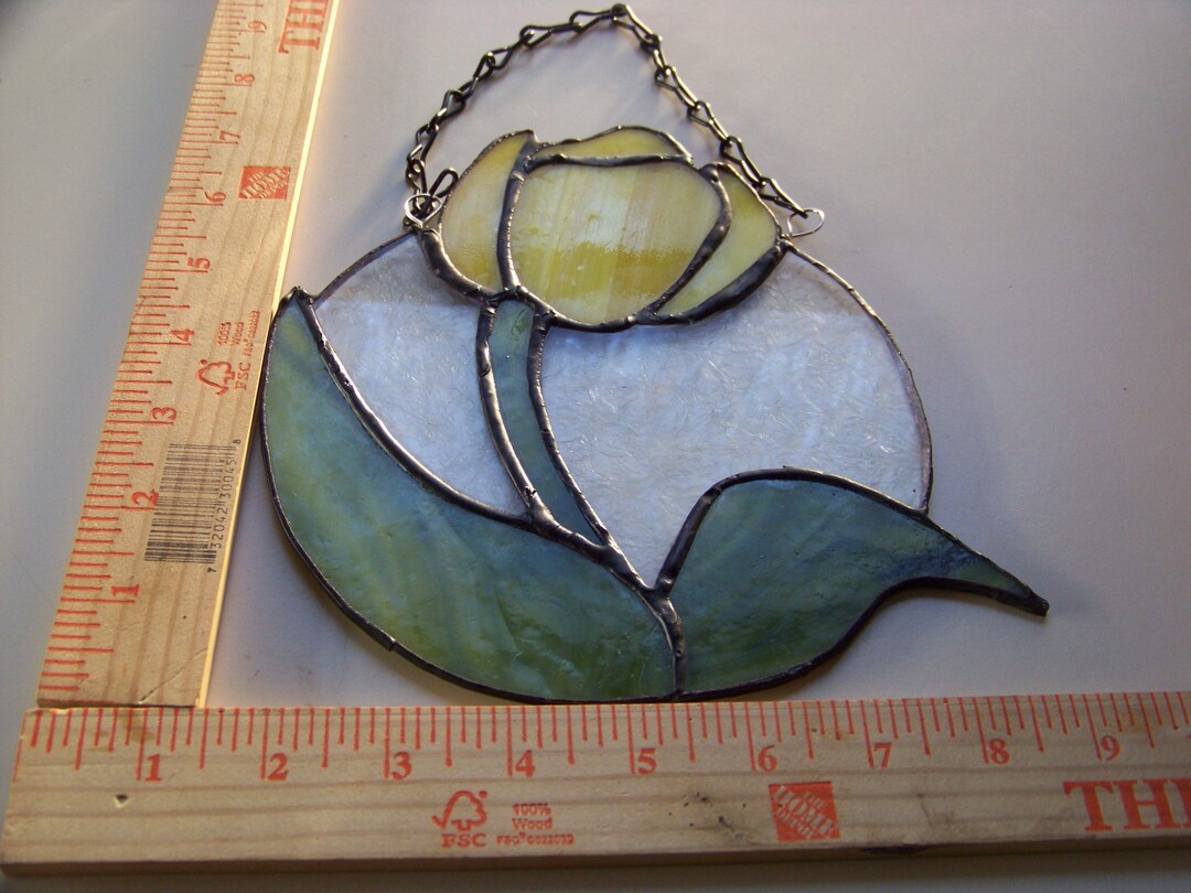 Stained Glass Tulip Suncatcher Etsy
