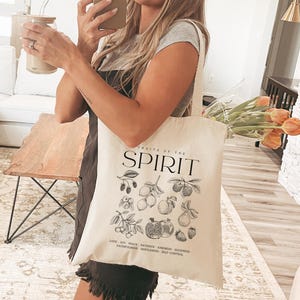 Frucht des Geistes Einkaufstasche Christliche Geschenke Religiöse Einkaufstasche Schrift Jesus Einkaufstasche Heiliger Geist Anbetung Geschenke für Christen Bibel Tote