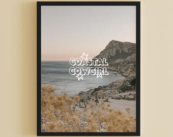 Coastal Cowgirl Print Coastal Western East Coast Wall Art Beachy Room Decor Coastal Beach Wall Art Surf Print Digital Download Printable