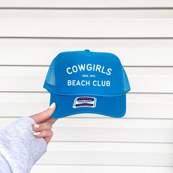 Cowgirls Beach Club Trucker Hat Coastal Cowgirl Hat Trucker Foam Beach Cowgirl Hat Ocean Inspired Western Trucker Hat Summer Gift Cowgirl