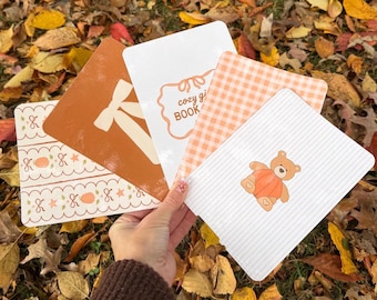 Fall Kindle Inserts Cozy girl book club fall kindle inserts bow orange kindle insert gingham pumpkin checkered kindle insert for clear case