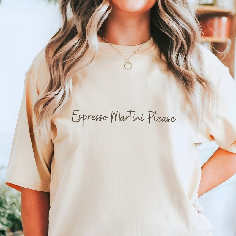 Espresso Martini Please t-shirt Vintage Retro Preppy Stuff Comfort Colors Estetisk Cocktail-t-shirt Espresso Martini Tini Time Tee bild 2