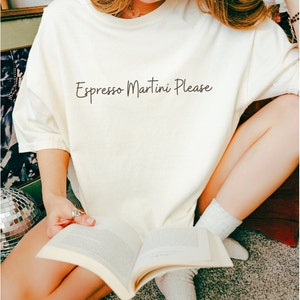 Espresso Martini Please t-shirt Vintage Retro Preppy Stuff Comfort Colors Estetisk Cocktail-t-shirt Espresso Martini Tini Time Tee bild 4